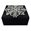 Found & Fable Black Embroidered Wood Box
