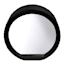 Found & Fable Black Carved Mirror, 9"