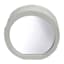Found & Fable White Round Carved Mirror, 6.5"