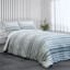 Ty Pennington 3-Piece Blue & White Striped Comforter Set, Queen