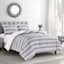 3-Piece Taylor White Waffle Design Comforter Set, King