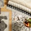 (B673) Found & Fable Noah Black & White Woven Area Rug, 5x7