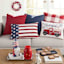 Honeybloom American Flag Oblong Throw Pillow, 14x24