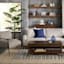 (A507) Ty Pennington Owens Blue & White Broken Stripe Area Rug, 5x7