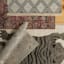 (A504) Found & Fable Fairfield Grey Floral Woven Area Rug, 5x7