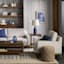 Ty Pennington Reid Twisted Round Ottoman, Wool Brown