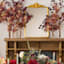 Willow Crossley Dark Red Maple Leaves Spray, 45"