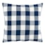 Navy Blue & White Buffalo Plaid Throw Pillow, 18"