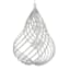 White Iron Wire Drop Ornament, 8"