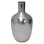 Silver Metal Vase, 11"