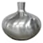 Silver Metal Vase, 9"