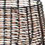 Rocco Black & Natural Rattan Storage Basket, Large