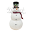 Homespun Holiday Snowman with Black Hat, 28"