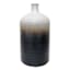 Brown & White Ribbed Jug Vase, 9"