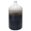 Brown & White Ribbed Jug Vase, 12"
