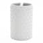 Crosby St. White Biker Textured Toothbrush Holder, 4.8"