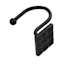 12-Piece Biker Matte Black S-Shaped Shower Curtain Hooks
