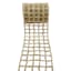 4" Natural & Gold Knit Lattice Ribbon, 5yd