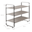 3-Tier Heavy Duty Shoe Rack, Grey
