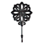 Floral Metal Wall Hook, 3x6