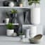 Dark Grey Concrete Round Bowl with Natural Smooth Finish, Large