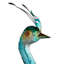 Peacock with Acrylic Jeweled Tail Outdoor Garden Statue, 38.5"