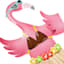 Yellow & Pink Hula Flamingo Yard Pick, 24"