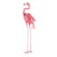 Pink Metal Standing Flamingo Outdoor Garden Statue, 35"