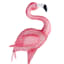 Pink Metal Standing Flamingo Outdoor Garden Statue, 35"