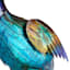 Green & Blue Metal Peacock Outdoor Garden Statue, 35.5"