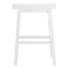 Providence White Saddle Backless Counter Stool, 24"