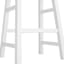Providence White Saddle Backless Counter Stool, 24"