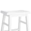Providence White Saddle Backless Counter Stool, 24"