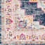 (D494) Found & Fable Floransa Blue & Pink Medallion Accent Rug, 3x5
