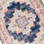 (D494) Found & Fable Floransa Blue & Pink Medallion Accent Rug, 3x5