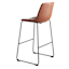 Drake Cognac Faux Leather Modern Industrial Barstool, 30"