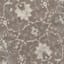 (B803) Antiqua Dark Grey Floral Runner, 2x6