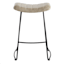 Crosby St. Jude Grey Backless Barstool, 30"