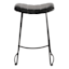 Crosby St. Jude Black Backless Barstool, 30"