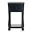 Providence Theodore 1-Drawer Thick Leg End Table, Black