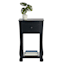 Providence Theodore 1-Drawer Thick Leg End Table, Black