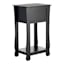 Providence Theodore 1-Drawer Thick Leg End Table, Black