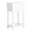 Providence Theodore 1-Drawer Accent Table, White