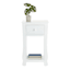 Providence Theodore 1-Drawer Accent Table, White
