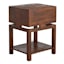Found & Fable Maddison Chestnut Wood Side Table with Drawer