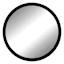 Black Metal Round Wall Mirror, 14"