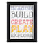 Tiny Dreamers Imagine Build Glass Sign, 6x8