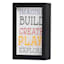 Tiny Dreamers Imagine Build Glass Sign, 6x8