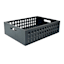 Crosby St. Holden Black Wooden Storage Crate, Medium