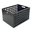 Crosby St. Holden Black Wooden Storage Crate, Large